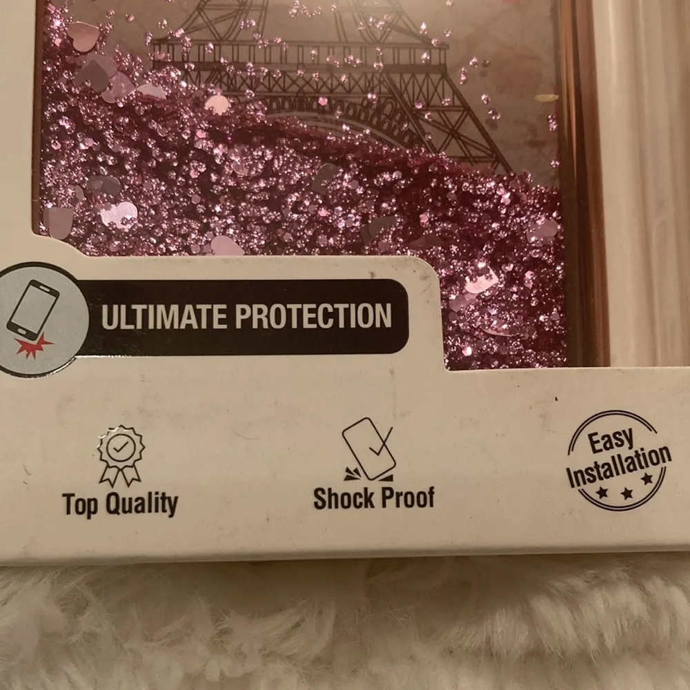 Glitter Paris, cell phone case MOT E(2020) NWT